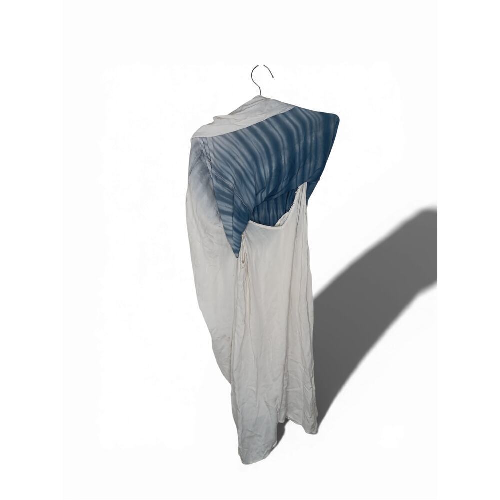 Cloth & Stone Blue Ombre Tie Dye Maxi Tank Dress L Oversized Made USA Boho - Picture 8 of 15